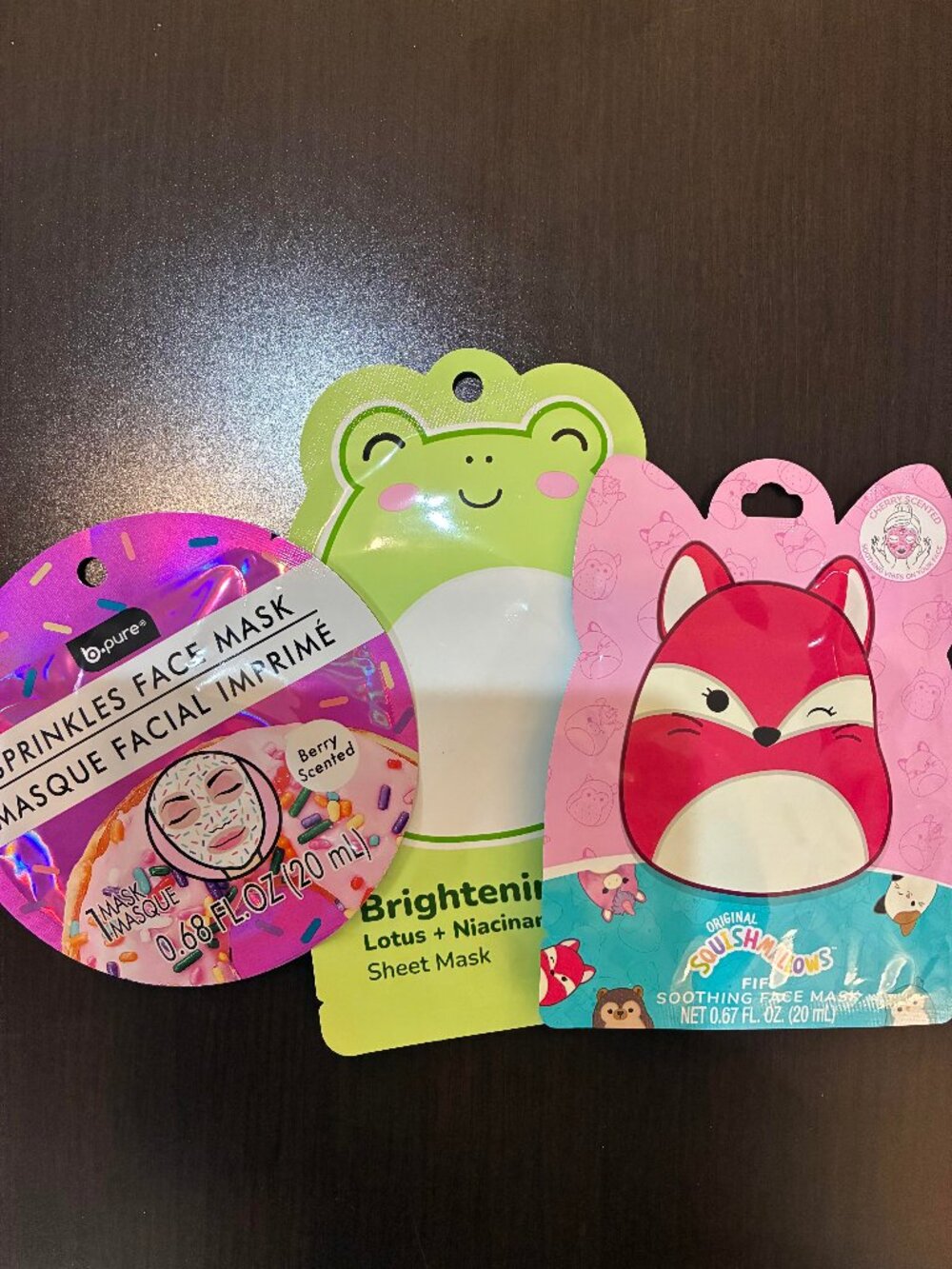 NEW bundle of 3 face masks Squishmallow Wendy and Fifi & sprinkles printed mask